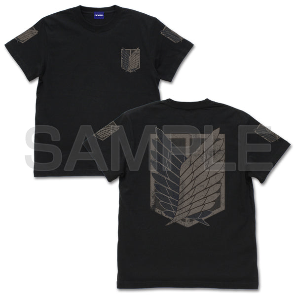 『進撃の巨人』調査兵団 TシャツVer2.0 BLACK