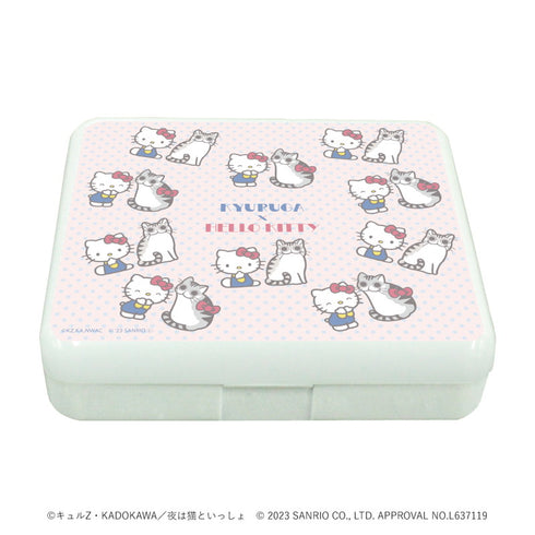 『夜は猫といっしょ×サンリオキャラクターズ』小物ケース 04/キュルガ×ハローキティ(コラボイラスト)