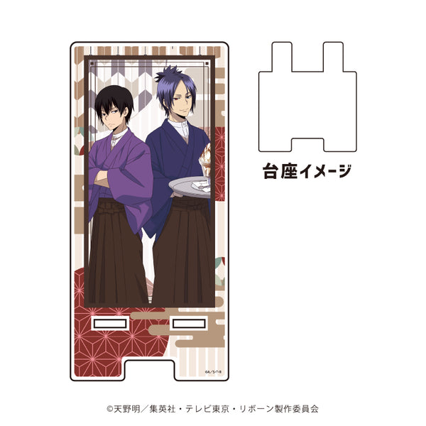 『家庭教師ヒットマンREBORN!』スマキャラスタンド 14/雲雀恭弥&六道骸 レトロ喫茶ver.(描き下ろしイラスト)