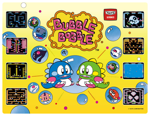 『バブルボブル』ラバーマット アーケードポスターデザイン