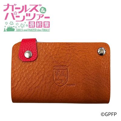 "Girls und Panzer: The Final Chapter" Leather Slide Card Case - St. Gloriana Girls' Academy