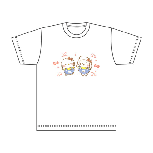 『しろたん × サンリオキャラクターズ』 Tシャツ / しろたん×ハローキティ