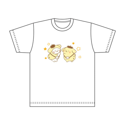『しろたん × サンリオキャラクターズ』 Tシャツ / しろたん×ポムポムプリン