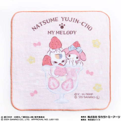 『夏目友人帳×サンリオキャラクターズ』夏目友人帳×マイメロディ ガーゼタオルハンカチ