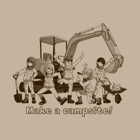『ゆるキャン△』映画『ゆるキャン△』 Make a campsite! Tシャツ/LIGHT BEIGE【202406再販】