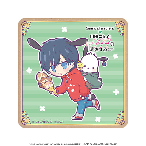 『山田くんとLv999の恋をする×サンリオキャラクターズ』ウッドコースター 山田秋斗×ポチャッコ