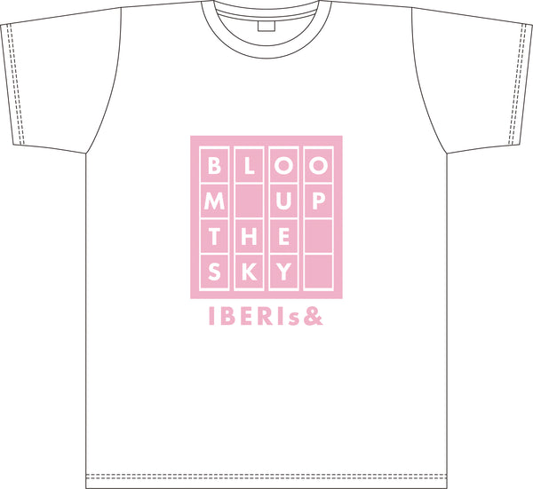 『IBERIs&』Tシャツ(Bloom up the sky)/ホワイト