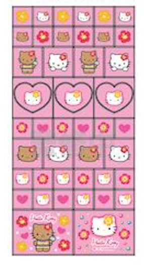 『ハローキティ』HELLO KITTY 2024 GOGOギャル COLLECTION 90s タイルシール ハイビスカス【202411再販】