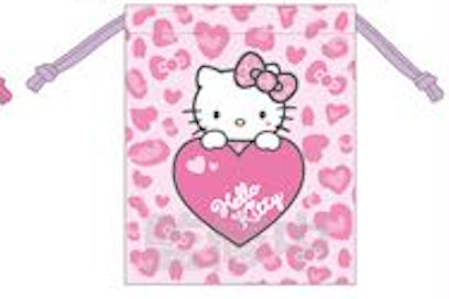 『ハローキティ』HELLO KITTY 2024 GOGOギャル COLLECTION 90s 巾着 ヒョウ (ピンク) 【202411再販】
