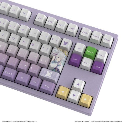 『Re:ゼロから始める異世界生活』AMICIS ゲーミングキーボード 80HE 日本語配列 エミリアEdition