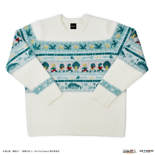 『進撃の巨人 The Final Season 完結編』キャラモチーフフェアアイル柄ニット