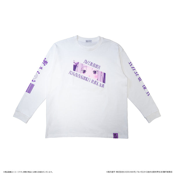『Re:ゼロから始める異世界生活』Mサイズ AMICIS エミリアロングTシャツ 白