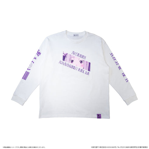 『Re:ゼロから始める異世界生活』Sサイズ AMICIS エミリアロングTシャツ 白