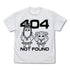 『ポプテピピック』404 Tシャツ/WHITE【202406再販】