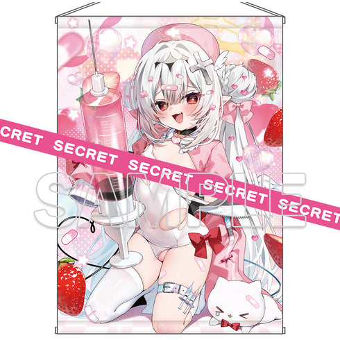 『chihiro描き下ろし』小悪魔ナース▽銀髪ちゃんのX-RATEDタペストリー