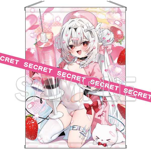 『chihiro描き下ろし』小悪魔ナース▽銀髪ちゃんのX-RATEDタペストリー