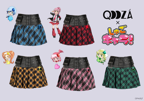 『しゅごキャラ!』QOOZA × しゅごキャラ! / チャーム付きレザーチェックスカート〔ダイヤモデル〕