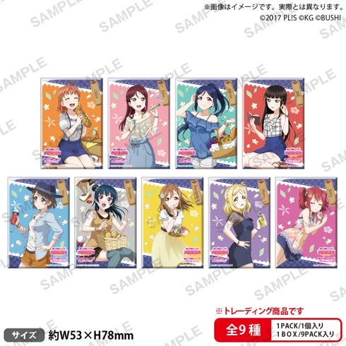 『ラブライブ!スクールアイドルフェスティバル』しかくい缶バッジコレクション Aqours 水着 Ver. BOX