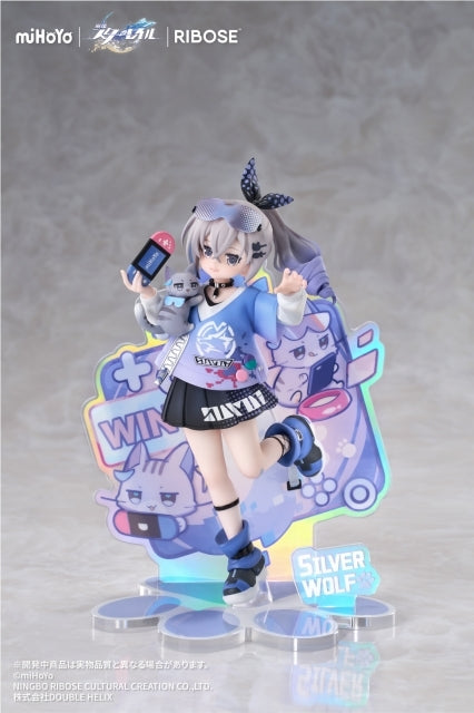 『崩壊:スターレイル』RISE UP+ ちびねこシリーズフィギュア 銀狼Ver. 完成品フィギュア