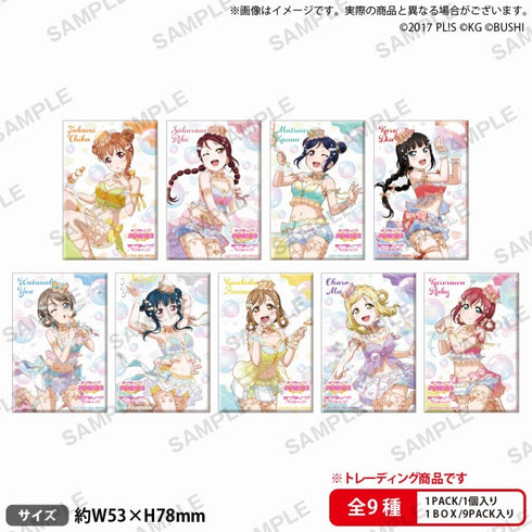 『ラブライブ!スクールアイドルフェスティバル』しかくい缶バッジコレクション Aqours シャボン玉ver.