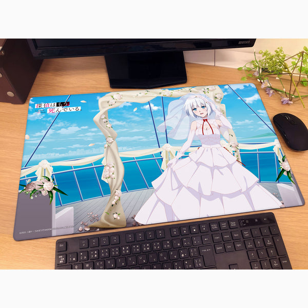 『探偵はもう、死んでいる。』描き下ろしラバーマット (シエスタ/ウエディング) 笑顔ver