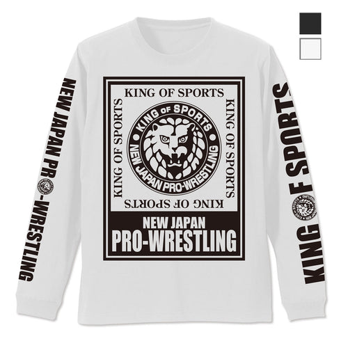 『新日本プロレスリング』 ライオンマーク ビッグシルエットロングスリーブTシャツ/WHITE【202405再販】