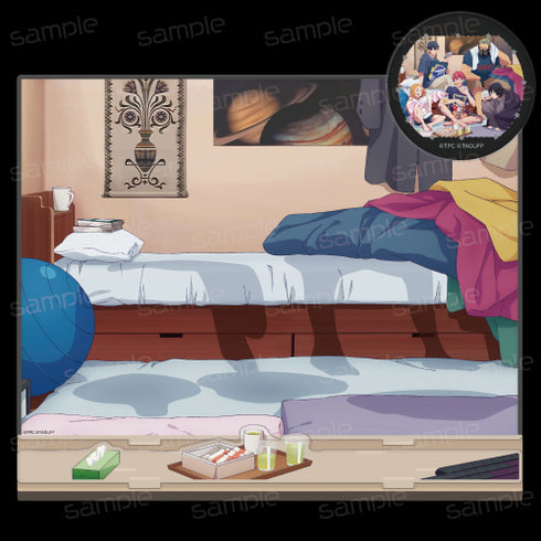 『グリッドマンユニバース』描き下ろし アクリルスタンド&缶バッジセット【背景】