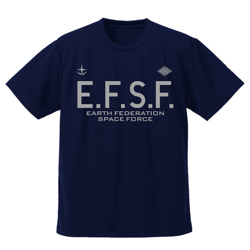 『機動戦士ガンダム』地球連邦宇宙軍 ドライTシャツ NAVY【202405再販】