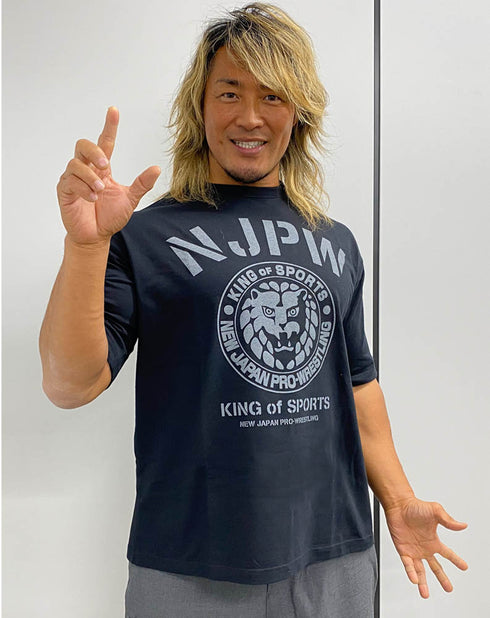 『新日本プロレスリング』 ライオンマーク ビッグシルエットTシャツ/BLACK