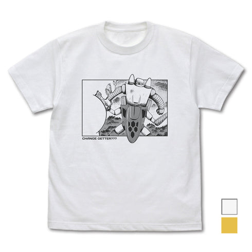 『ゲッターロボ』原作版 「俺の知ってるゲッターじゃない~~っ」失敗ゲッター Tシャツ WHITE【202406再販】