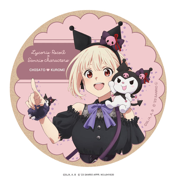『リコリス・リコイル×サンリオキャラクターズ』ウッドコースター 錦木千束×クロミ