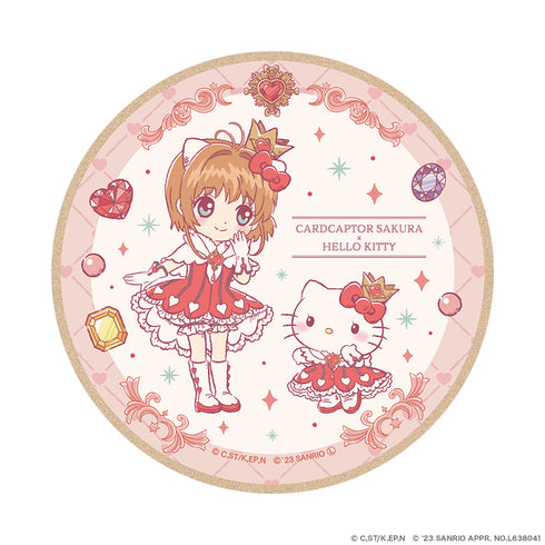 『カードキャプターさくら × サンリオキャラクターズ』ウッドコースター パフュームver. さくら×ハローキティ