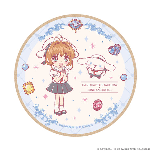 『カードキャプターさくら × サンリオキャラクターズ』ウッドコースター パフュームver. さくら×シナモロール