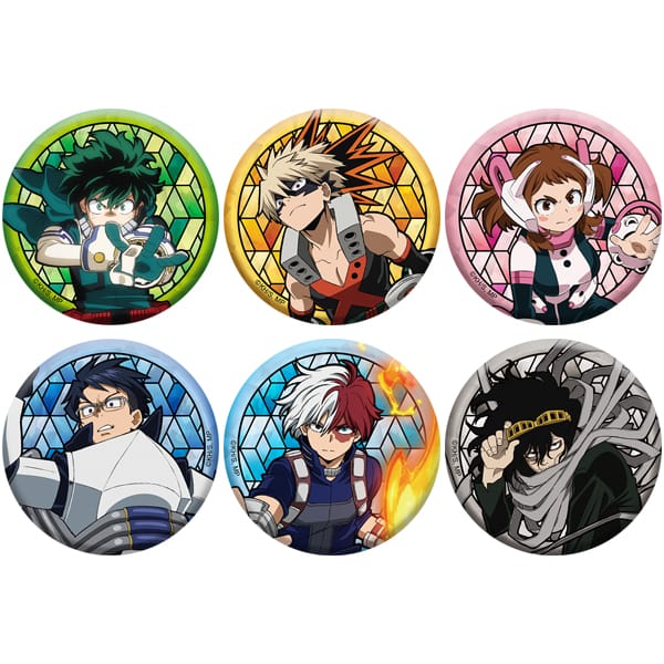 "My Hero Academia" Stained Glass-Style Trading Hologram Pin Badge Box