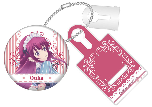 『女神のカフェテラス』缶バッジイーゼルキーホルダー 幕澤桜花