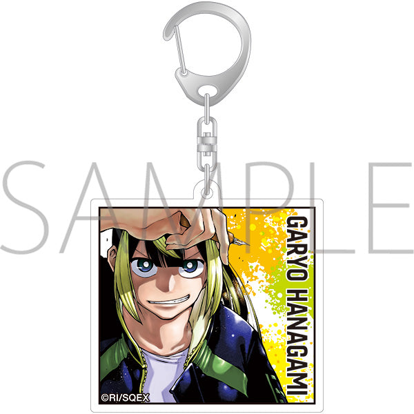 『龍とカメレオン』アクリルキーホルダー/花神