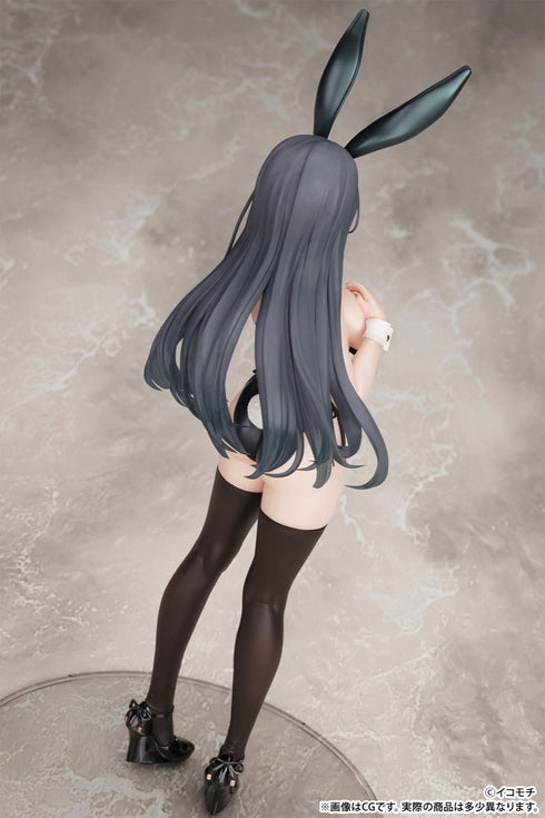 『モノクロバニー』「黒バニー後輩ちゃん(素顔ver.)」illustrated by イコモチ 1/7スケール 塗装済み完成品フィギュア