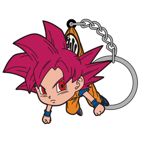 『ドラゴンボール超』悟空 つままれキーホルダー(超サイヤ人ゴッドVer.)