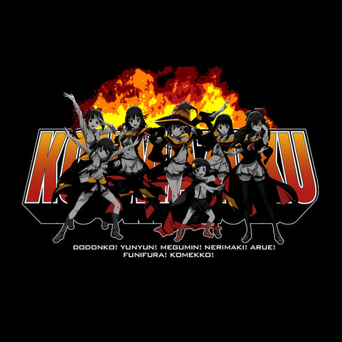 『この素晴らしい世界に爆焔を!』紅魔族 Tシャツ 魔法学園Ver.