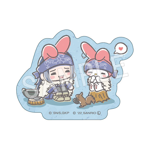 『ゴールデンカムイ×サンリオキャラクターズ』ステッカー アシㇼパ×マイメロディ