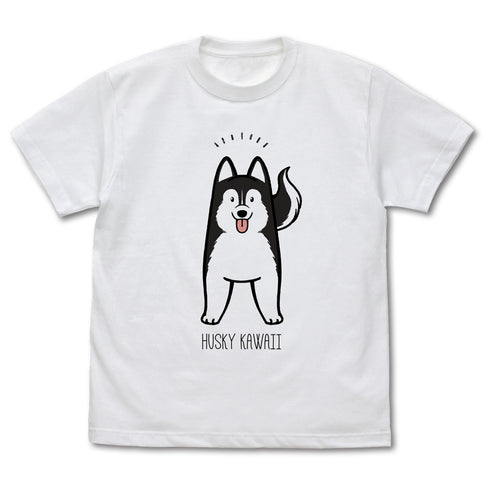 "Hamaji" Husky Cute T-Shirt / Black & White