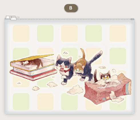 『同居人はひざ、時々、頭のうえ。』クリアポーチ【B】