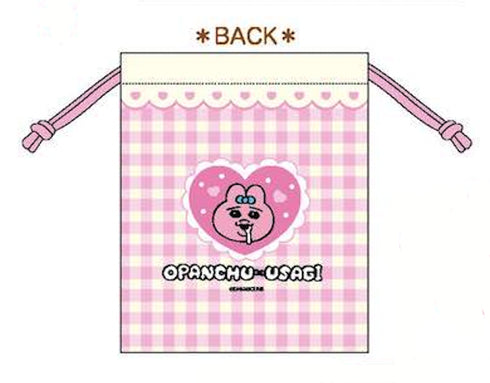 『おぱんちゅうさぎ』巾着 ピンク