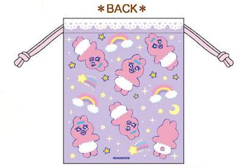『おぱんちゅうさぎ』巾着 パープル