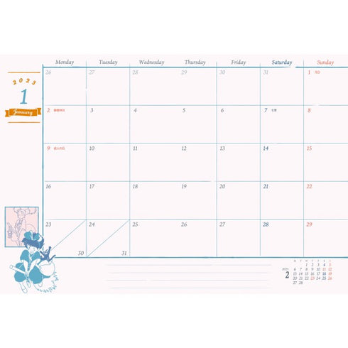 『ジブリ 魔女の宅急便』2023スケジュール帳 魔女の宅急便 WMR-20