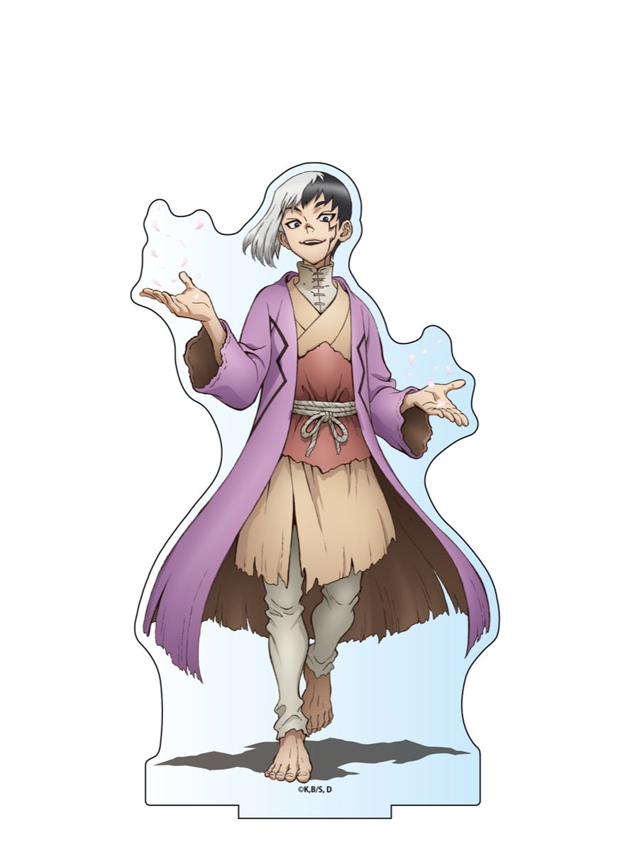 Dr.STONE ドリーム缶バッジくじ BIGアクリルスタンド あさぎりゲン ① アクリルスタンド・アクリルパネル あさぎりゲン BIGアクリル