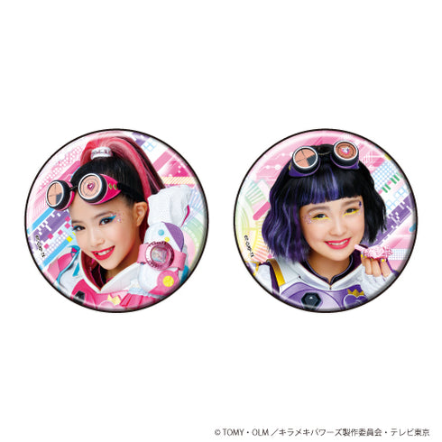 『ビッ友×戦士 キラメキパワーズ!』缶バッジ2個セット 01/桃瀬キラリ&柴守ユヅキ