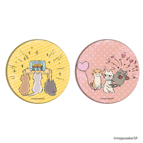 『しかるねこ』缶バッジ2個セット 01/カフェデザイン(グラフアート)