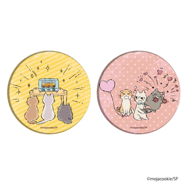『しかるねこ』缶バッジ2個セット 01/カフェデザイン(グラフアート)