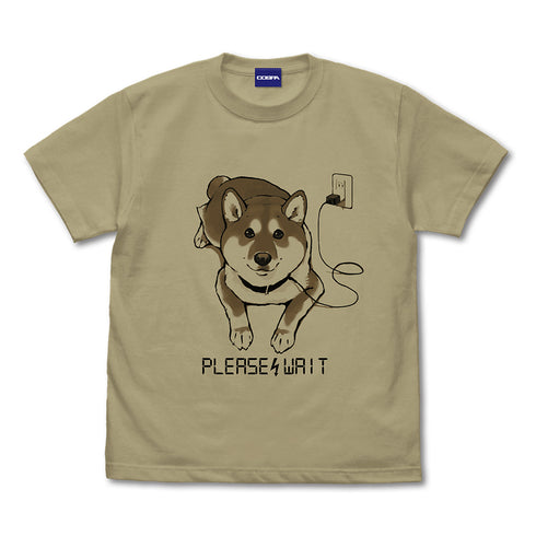 『世界の終わりに柴犬と』只今充電中 Tシャツ SAND KHAKI